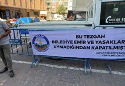 Avcılar'da müşteriye kötü davrandığı öne sürülerek şikayet edilen pazarcıya tezgah yasağı