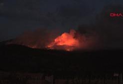 Tokat Erbaa'daki orman yangınına akşam saatlerinde de müdahale sürüyor