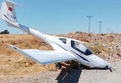 Çanakkale'de eğitim uçağı, sert iniş yaptı