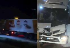 Freni boşalan TIR, 2 araca çarpıp, ters yöne girdi; kilometrelerce ilerledi