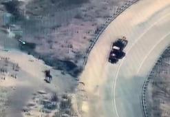 Aranan hükümlü, atıyla kaçmak isterken dron takibiyle yakalandı