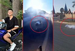 Arkadaşının ölümü kask kamerasına yansıdı