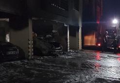 Apartmanın otoparkındaki otomobilde çıkan yangında kundaklama şüphesi