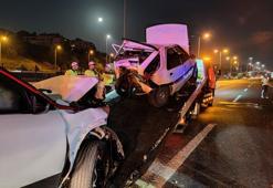 Sarıyer TEM Otoyolu'nda iki otomobil çarpıştı: 1 ölü