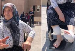 Evinin bahçesinde başıboş köpeklerin saldırısına uğradı