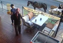 At arabasıyla gelip lokantadaki etleri çaldılar