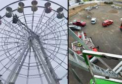 Trabzon'da lunaparkta dönme dolapta mahsur kalan 20 kişi kurtarıldı