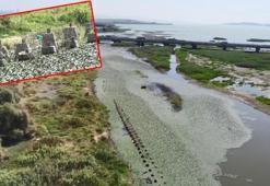 Büyükçekmece Baraj Gölü'nde su seviyesi düştü; tarihi Çakmak Hattı ortaya çıktı