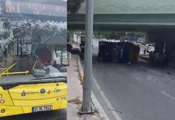 Bakırköy'deki TIR kazası İETT otobüsü kamerasında