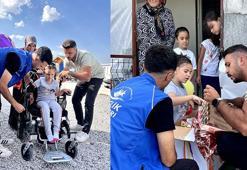Depremzede Almira'ya akülü sandalye