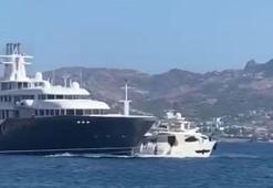 Bodrum'da mega yat ile motoryat çarpıştı; o anlar kamerada