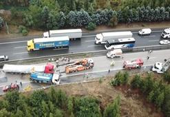 TEM'de zincirleme kaza; 4 yaralı
