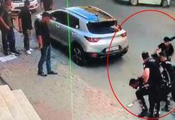 Batman'da kimlik göstermeyi reddeden şüpheliler ile polisler arasındaki arbede kamerada