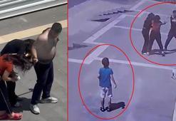 Kadın kuaför ile kızını saçlarından tutup darbetti; o anlar kamerada