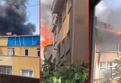 Gaziosmanpaşa'da çatı katında çıkan yangın bitişikteki binalara sıçradı