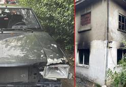 Evli çiftin tartışmasında kadın otomobili parçaladı, kocası evi yaktı