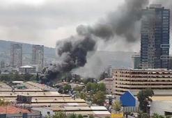 Oto tamir dükkanında yangın