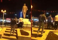 Kırklareli'de Atatürk heykeline taşla saldıran şüpheli, hastaneye sevk edildi