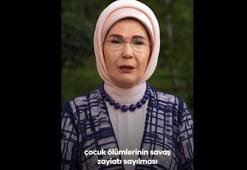 Emine Erdoğan: Çatışma bölgeleri çocuklarına, insan onuruna yakışır gelecek borçluyuz