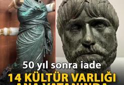 50 yıl sonra iade; 14 kültür varlığı ana vatanında