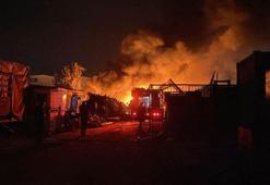 İnegöl'de geri dönüşüm tesisi alev alev yandı