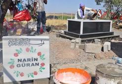 Narin'in mezarı yapıldı; başucuna Türk bayrağı dikilecek