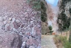 Taş ocağı için patlatma yaparak, şelaleye zarar veren firmanın faaliyeti durduruldu