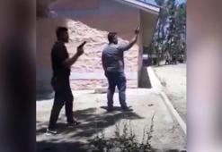 Şanlıurfa'da okul bahçesinde rastgele havaya ateş açtılar; o anlar kamerada