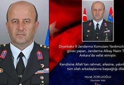 Diyarbakır İl Jandarma Komutanı Yardımcısı Albay Naim Tavlı, hayatını kaybetti