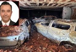 Otoparkta duvara çarpan otomobil alev aldı: 1 ölü