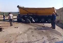 Şile’de 2 hafriyat kamyonu çarpıştı:1 ölü 1 yaralı