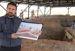 Küllüoba’da çatıya kadar kırmızı toprakla gömülmüş yapının sırrı araştırılıyor