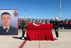 Kazada şehit olan uzman çavuş, memleketine uğurlandı