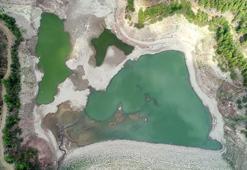 Doyran Göleti’nde adacıklar oluştu