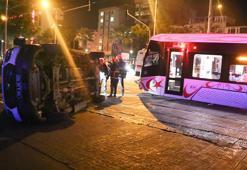 Samsun’da tramvay ile ambulans çarpıştı; 3’ü sağlık çalışanı 4 yaralı
