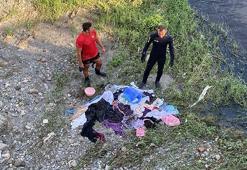 Irmakta ceset ihbarından kıyafet çıktı