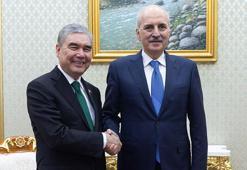 TBMM Başkanı Kurtulmuş, Türkmenistan Milli Lideri Berdimuhammedov ile bir araya geldi