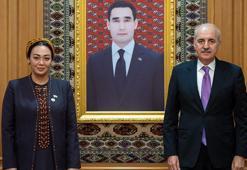 TBMM Başkanı Kurtulmuş, Türkmenistan Meclis Başkanı Gulmanova ile görüştü