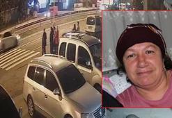 Yaya geçidinde otomobilin çarptığı kadın öldü; kaza kamerada