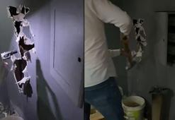 Kağıthane'deki kafeye yapılan operasyonda bulaşık makinesi ve duvardan silah çıktı