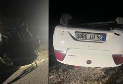 Otomobil su kanalına devrildi: 2 ölü, 1 yaralı