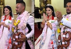 Damadı şaşkına çeviren kangal sucuklu, limonlu ve dürümlü takı töreni