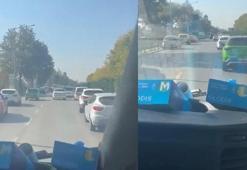 Ambulansa fermuar sistemi ile yol verdiler