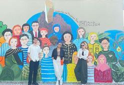 İzmir'de üniversite kampüsü duvar sanatıyla renklendi