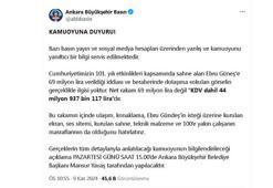 Ankara Büyükşehir'den Ebru Gündeş'e 69 milyon TL verildiği iddiasına açıklama