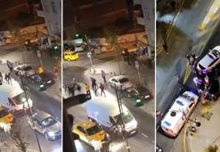 Kağıthane’de başına demir duba fırlattı; o anlar kamerada