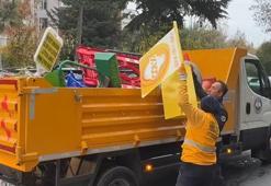 Avcılar'da zabıtadan kaldırım denetimi: 2 saatte 2 kamyon malzeme toplandı