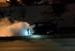 Başakşehir'de otomobilin çarptığı skuterın sürücüsü ağır yaralandı