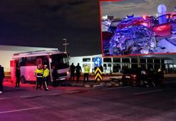 Polis midibüsüyle otomobil çarpıştı: 1 ölü, 7'si polis 11 yaralı