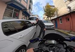 Sarıyer'de trafikte yol verme tartışması; 'Gaziysen evinde otur'